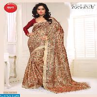 apple madhu bani Wholesale khadi silk printed Saree